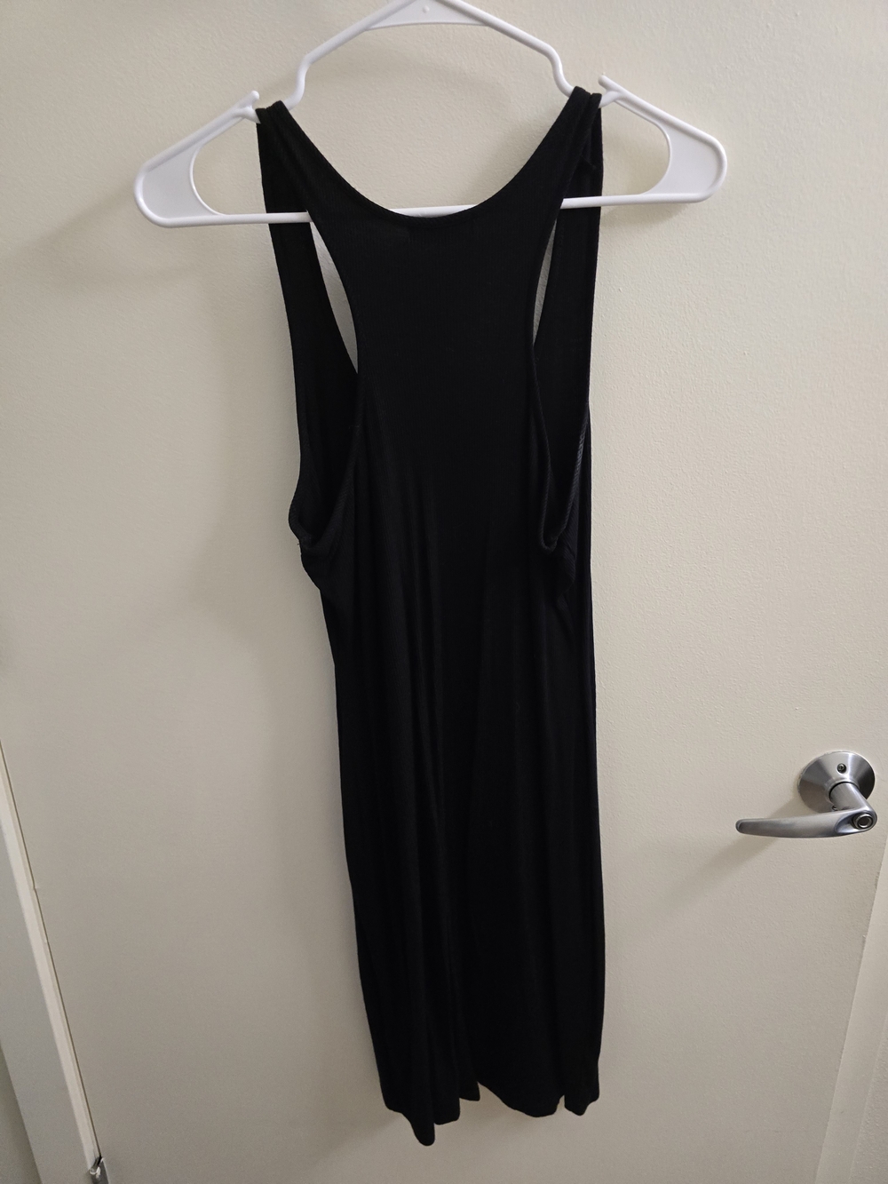 Basic Black Racerback Tank Dress - Picture 2 of 4